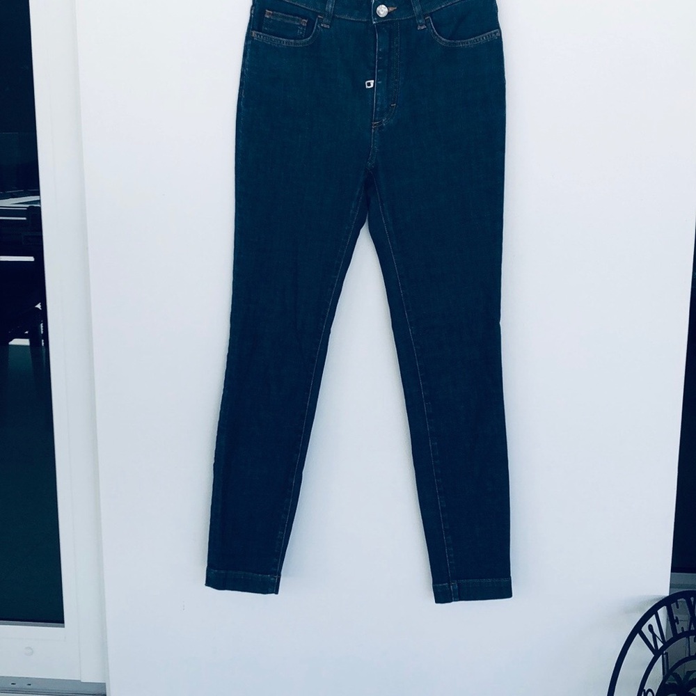 Dolce & Gabbana Dark Blue Skinny Jeans with Back Patch - Picture 9 of 14